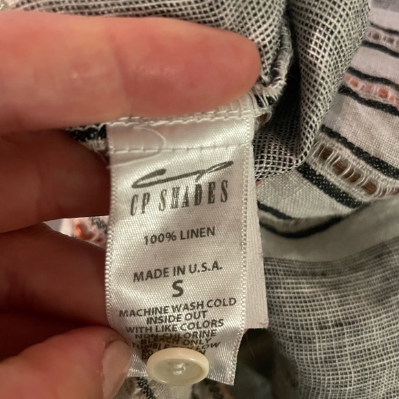 CP Shades Striped Linen Tunic Free People Beach - Picture 5 of 12